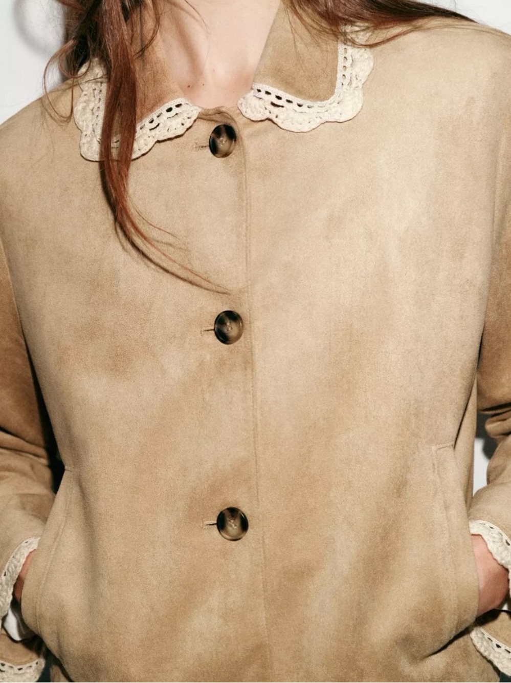 NWT ZARA FAUX SUEDE JACKET - Picture 5 of 10